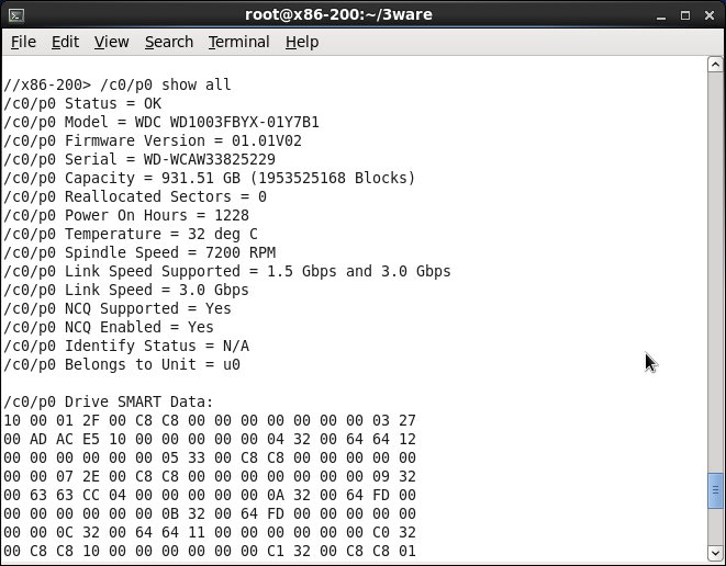 3ware linux cli